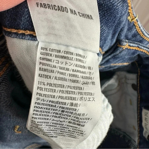 abercrombie & fitch skinny boot distressed jeans size 2 regular 26/33 boho - Picture 9 of 10